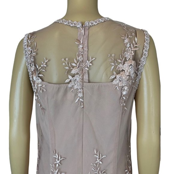 Nanette Lepore Shift Lace Dress Size 8 Baby Pink Lace Knee Length Sleeveless - Picture 5 of 13